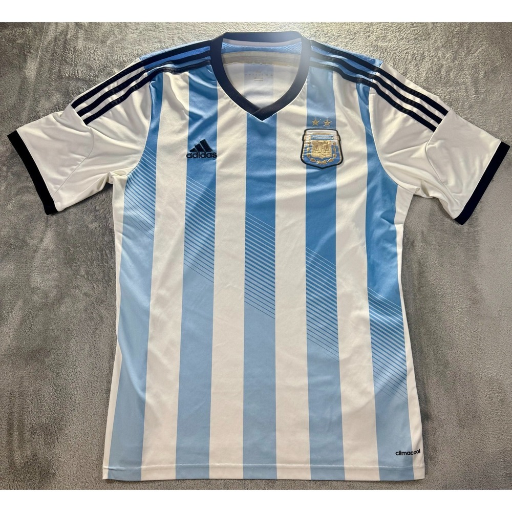ARGENTINA 2013 2014 HOME FOOTBALL SOCCER SHIRT JERSEY ADIDAS G74569 MENS SIZE LG